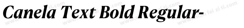 Canela Text Bold Regular字体转换